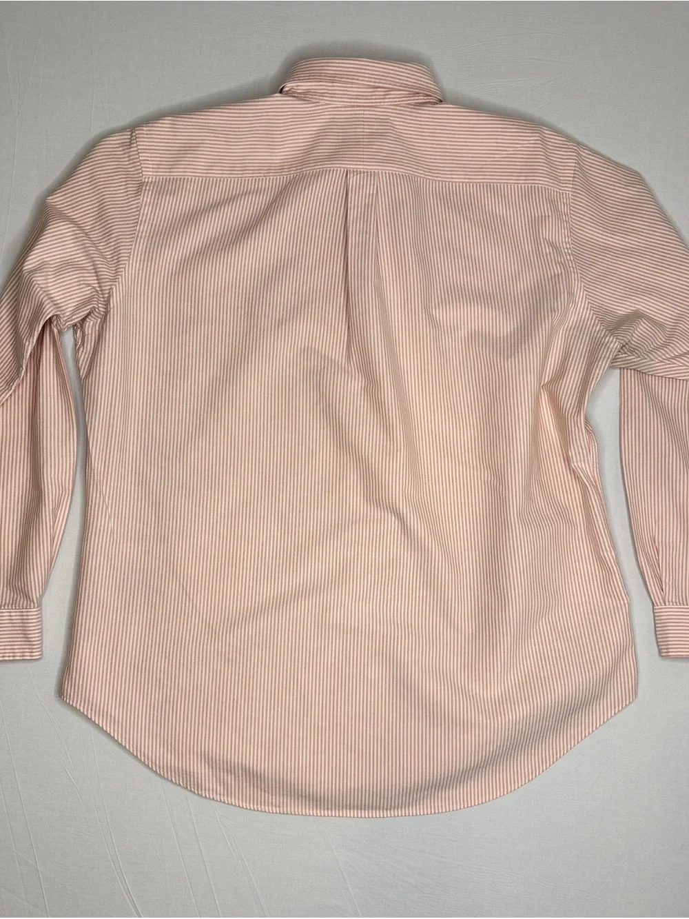 Ralph Lauren Classic Fit XL Pink White Stripe Button Down Shirt Cotton Pony Men